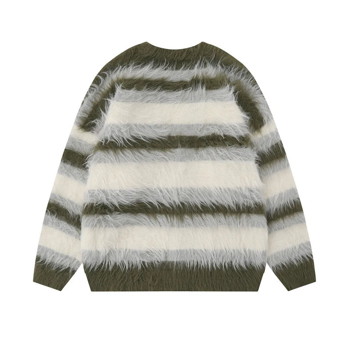 Superfine Wool Striped Cardigan