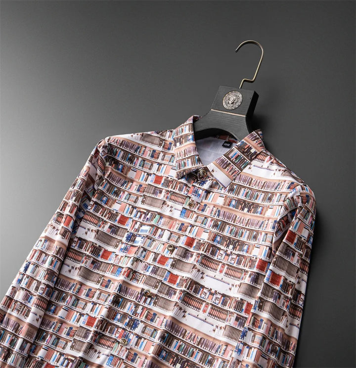 Literary Lines Button-Up Shirt