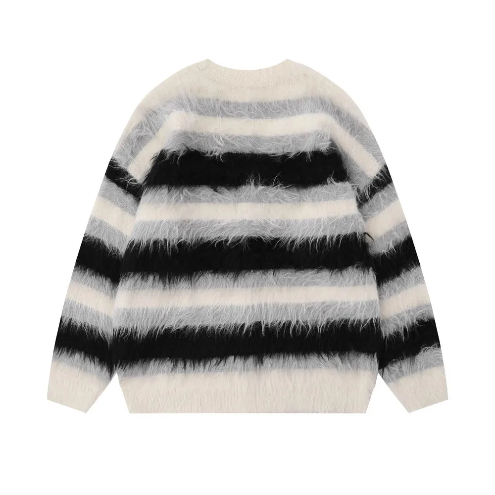 Superfine Wool Striped Cardigan