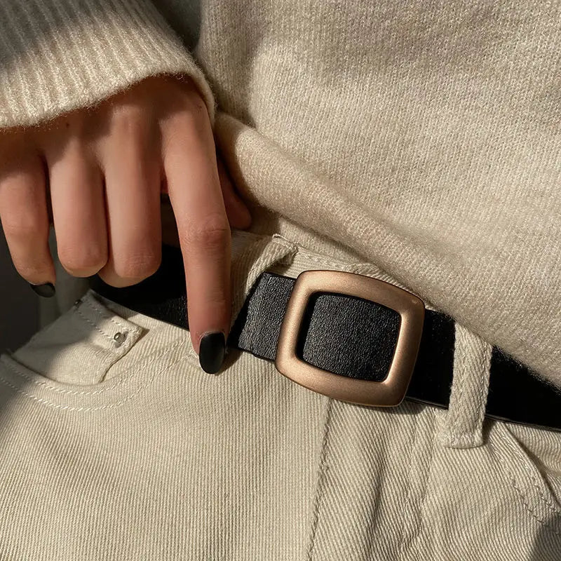 Genuine Leather Buckle Belt